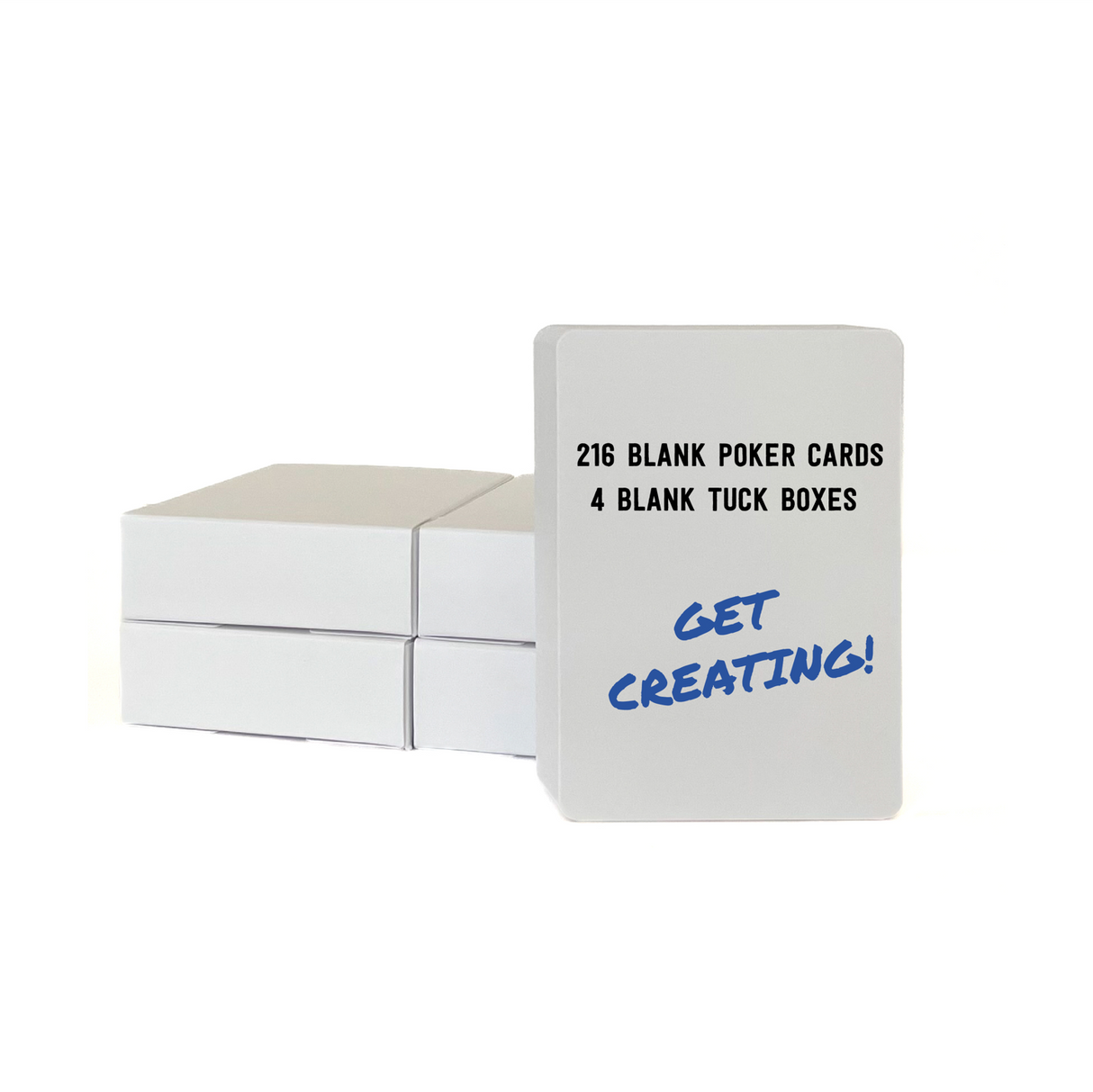 Blank Poker Card Decks (pack of 4)