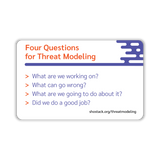 Threat Modeling Wallet cards  by Adam Shostack (pack of 10)